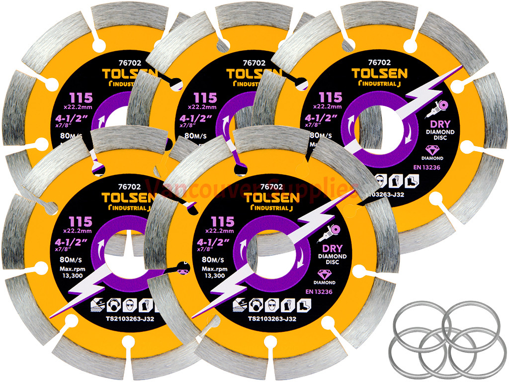5pack Segmented Diamond Angle Grinder Blade Tile Concrete